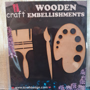 ICRAFT WOODEN EMBELLISHMENT WE0464